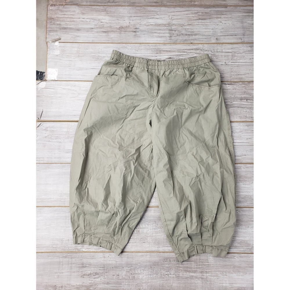 Oska Pants Hose Heeyma 332 Womens 5 XL Sand Beige Lagenlook Balloon Cropped NWT